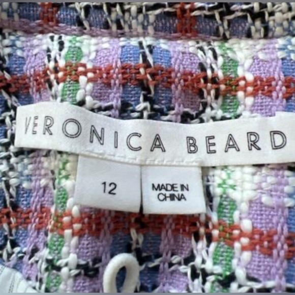 Veronica Beard Etney tweed Dickey blazer jacket in lavender multi - Picture 11 of 12